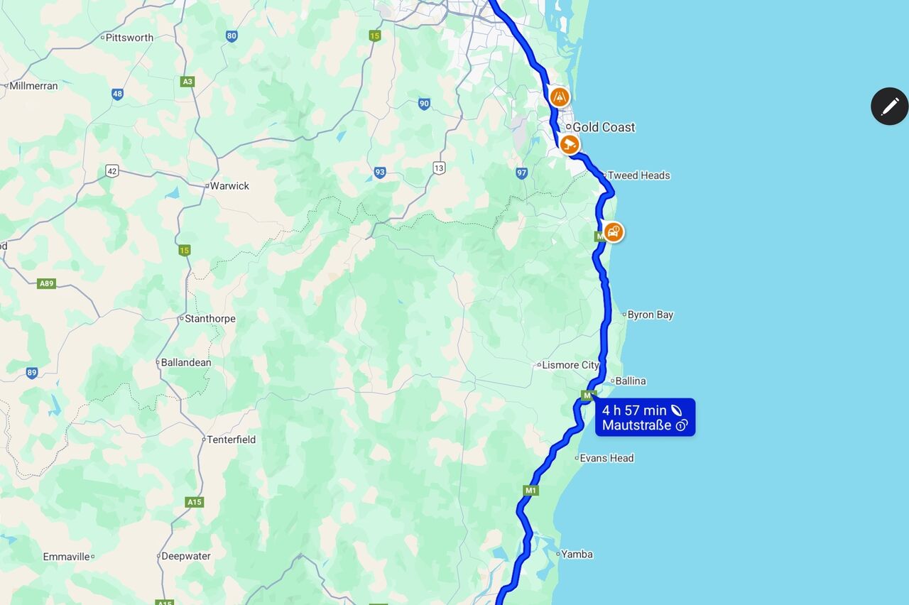 die heutige Route