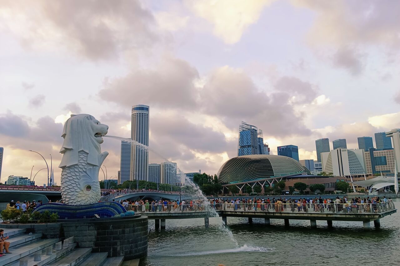 der Merlion - Wahrzeichen und Beschützer der Stadt