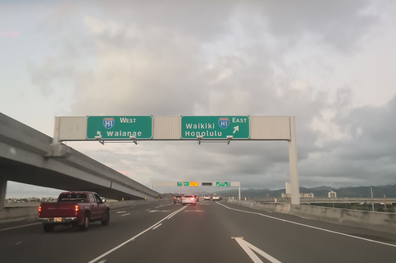 auf dem Weg ins Hotel