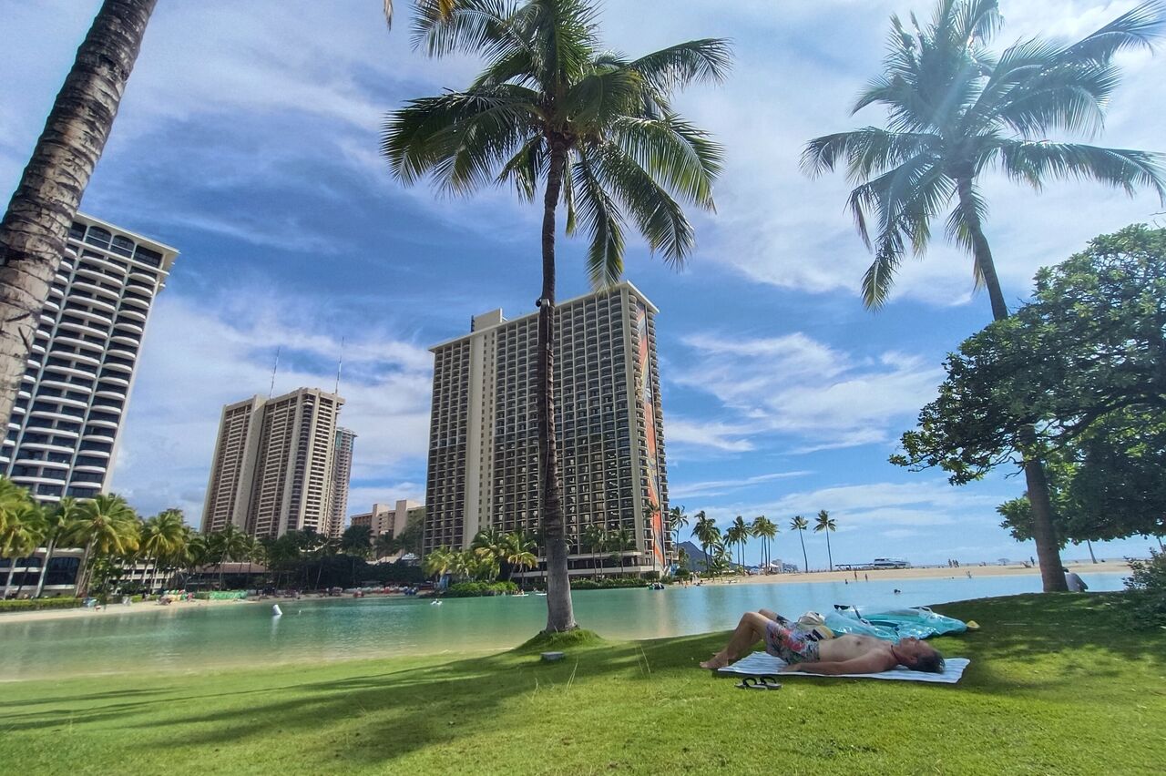 der letzte Badeausflug in Honolulu