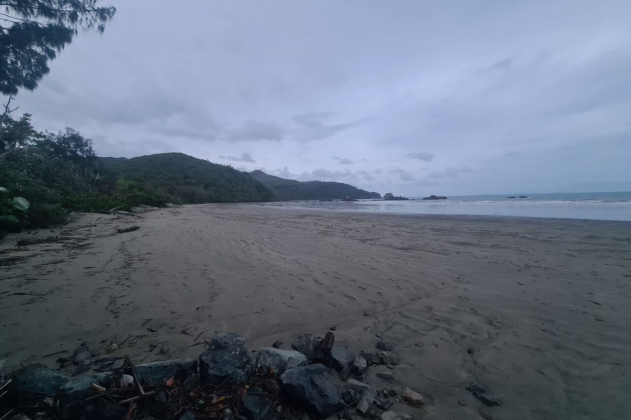der Beach bei Ebbe