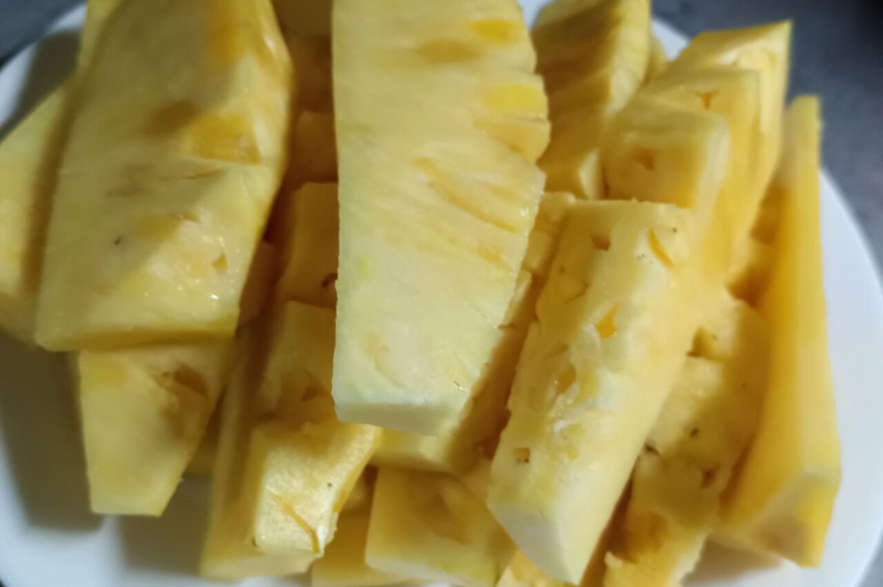 das frische Früchtchen ist geschlachtet