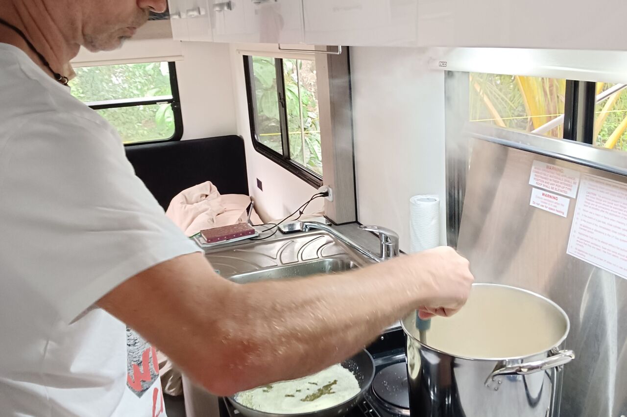 14-Sterne-Koch bei der Arbeit